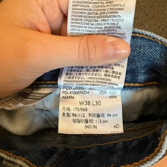 Levi’s 505 Straight Leg Jeans Blue Denim Men’s W38 L30 - Picture 5 of 5